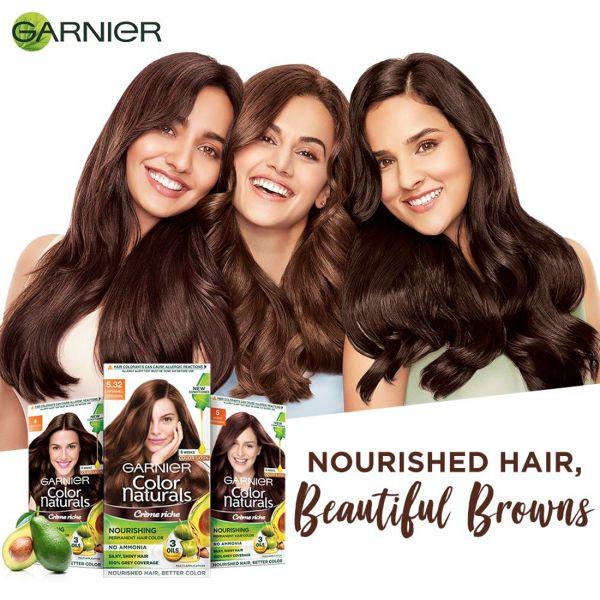 Garnier Belle Color Natural Permanent Hair Dye Dark Brown 4  Sainsburys