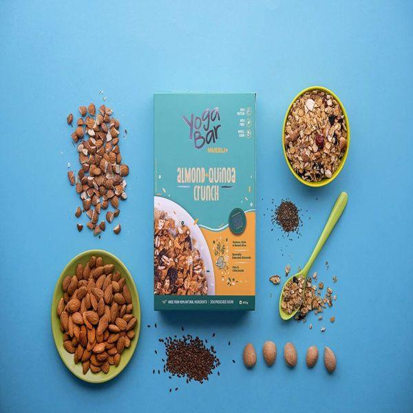 Yoga Bar Wholegrain Breakfast Muesli Almond + Quinoa Crunch 400gm