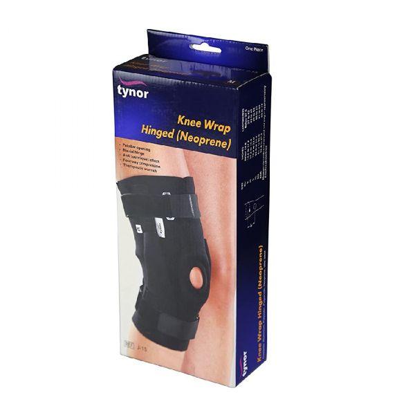 Tynor Knee Wrap Hinged Knee Support Neoprene (Medium) (Black)