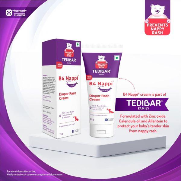 Tedibar B4 Nappi Cream with Calendula Oil & Allantoin, 75gm