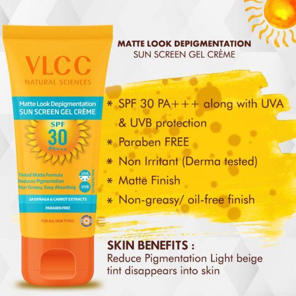 VLCC Matte Look SPF 30 Sun Screen Gel, 100gm