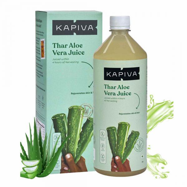Kapiva 100 Natural Thar Aloe Vera Juice With PulpHerbal Skin