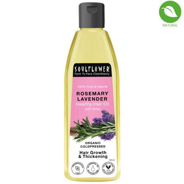 Soulflower Rosemary Lavender Healthy Hair Oil, 120ml