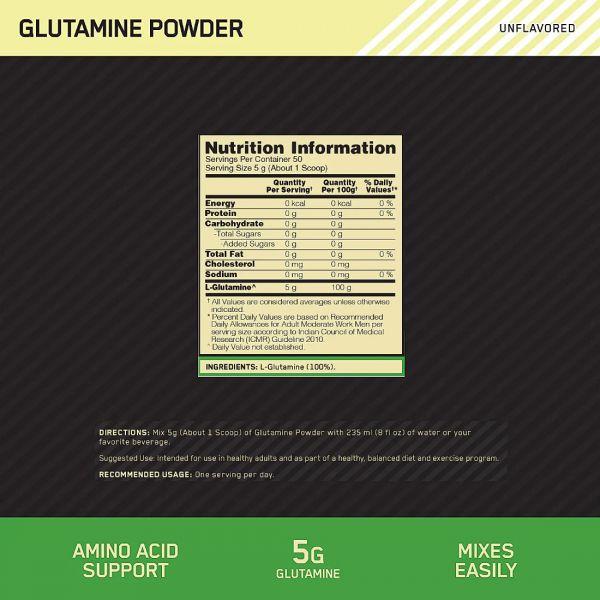 ON Glutamine Powder (Unflavoured), 250gm