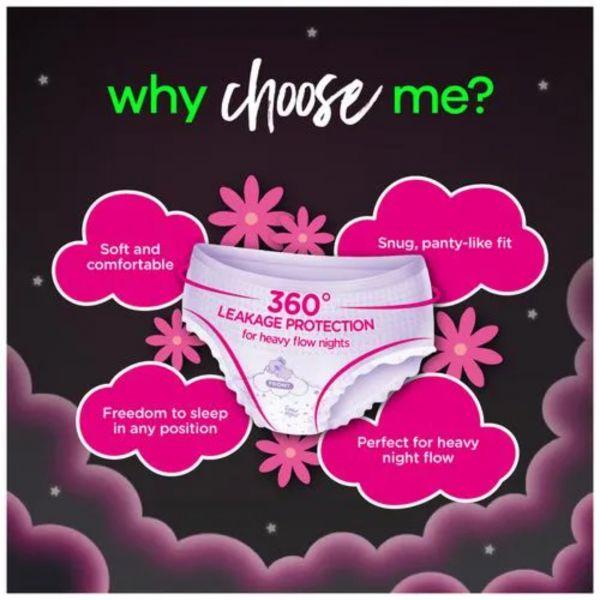 Whisper Bindazzz Nights - Period Panties M-L, 6pcs