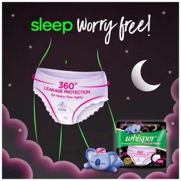 Whisper Bindazzz Nights - Period Panties M-L, 6pcs