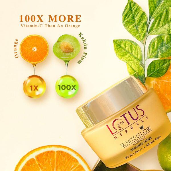 Lotus White Glow Spf 20 Vit C Radiance Cream, 50gm