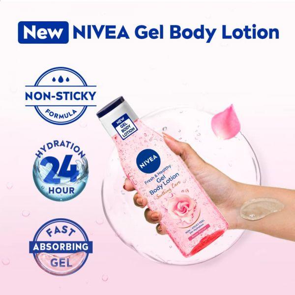 Nivea Rose Water Gel Body Lotion, 200ml 