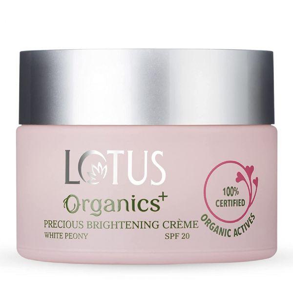 Lotus Organic Precious Brightening Creme SPF20, 50gm