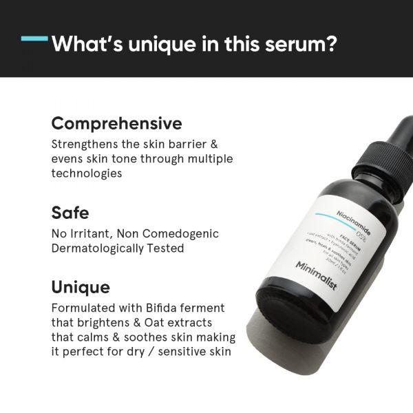 Minimalist 5% Niacinamide Face Serum with 1% Hyaluronic acid, 30ml