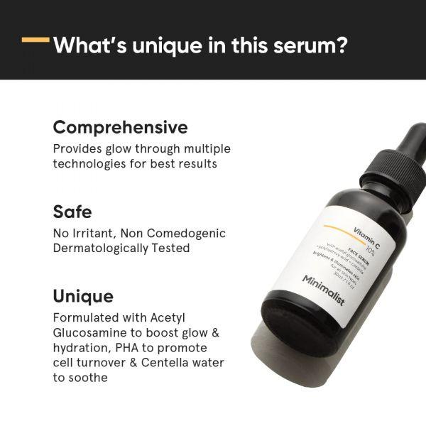 Minimalist 10% Vitamin C Face Serum, 30ml