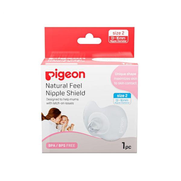 Pigeon Natural Feel Silicone Nipple Shield/Nipple Protector Size 2, 1pc