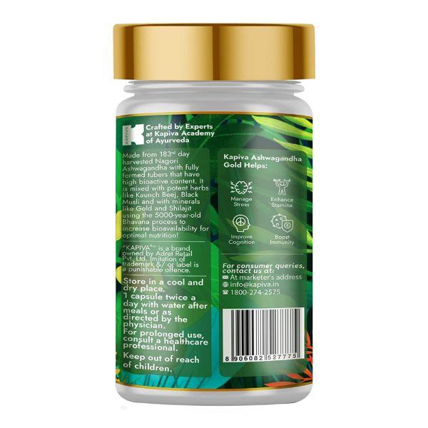 Kapiva Ashwagandha Gold Capsules, 60Caps