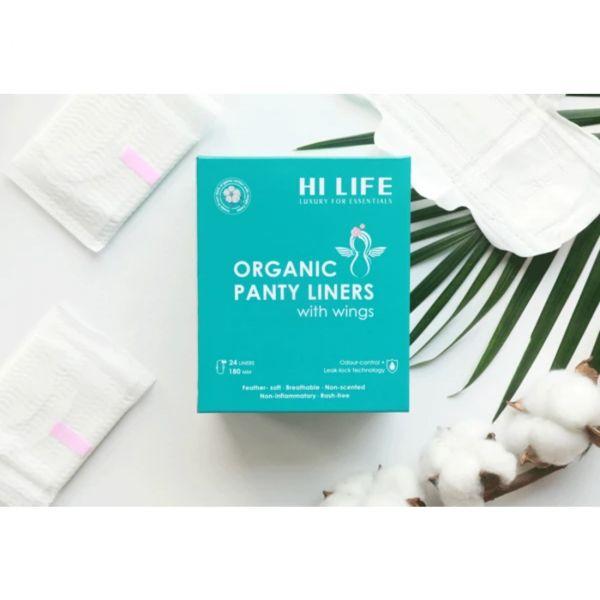 Hi Life Organic Pantyliners with Wings - Pack of 24