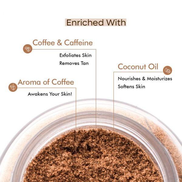 mCaffeine Naked & Raw Coffee Body Scrub, 100gm