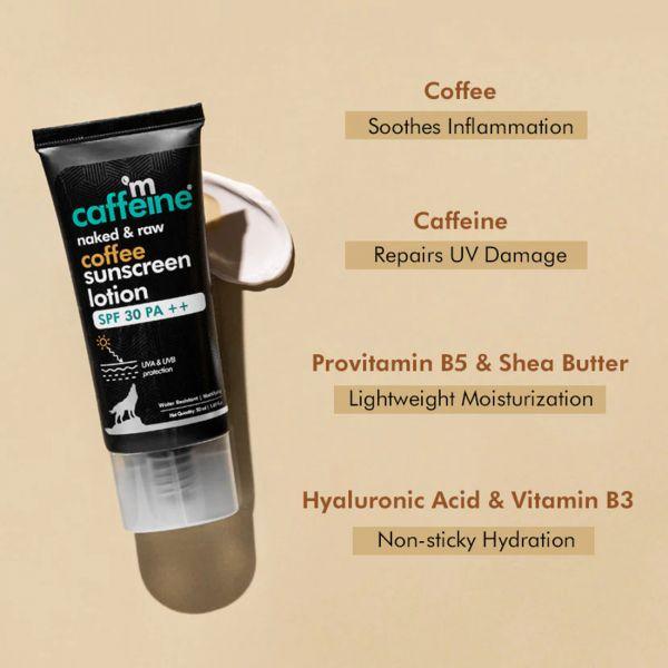 mCaffeine Coffee Sunscreen Lotion SPF 30PA++, 50ml