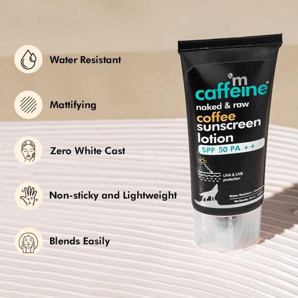 mCaffeine Coffee Sunscreen Lotion SPF 50PA++, 50ml