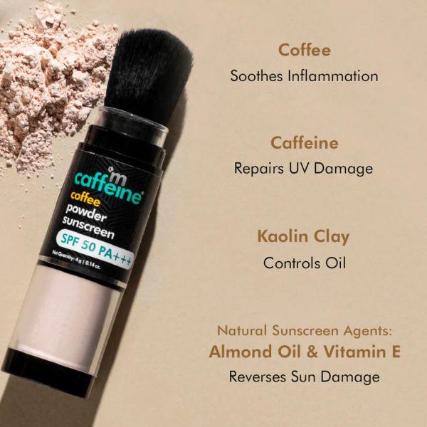 mCaffeine Coffee Powder Sunscreen SPF 50PA+++, 4gm