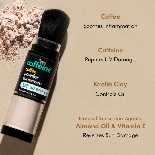 mCaffeine Coffee Powder Sunscreen SPF 30PA+++, 4gm