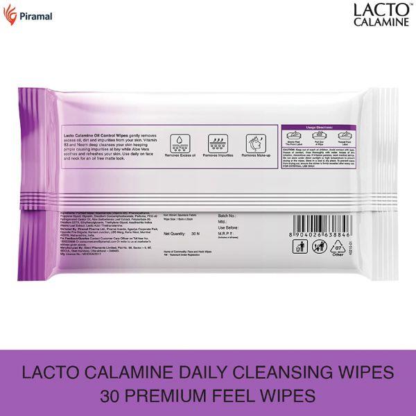 Lacto Calamine Oil Control Wipes, 30pcs