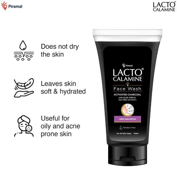 Lacto Calamine Charcoal Face Wash, 100ml