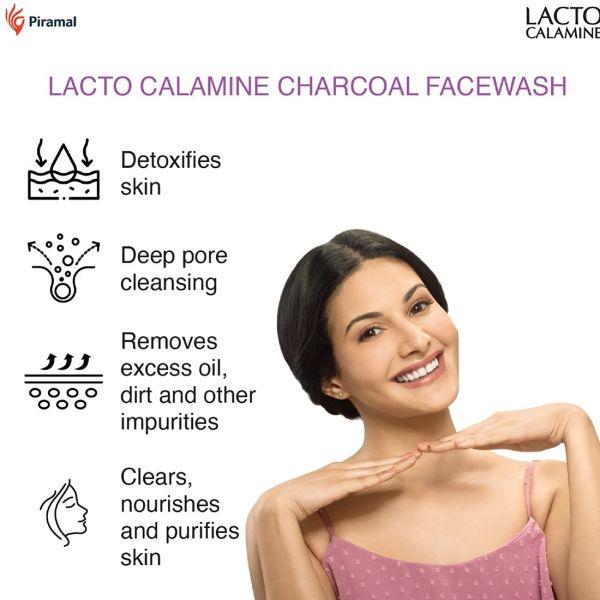 Lacto Calamine Charcoal Face Wash, 100ml