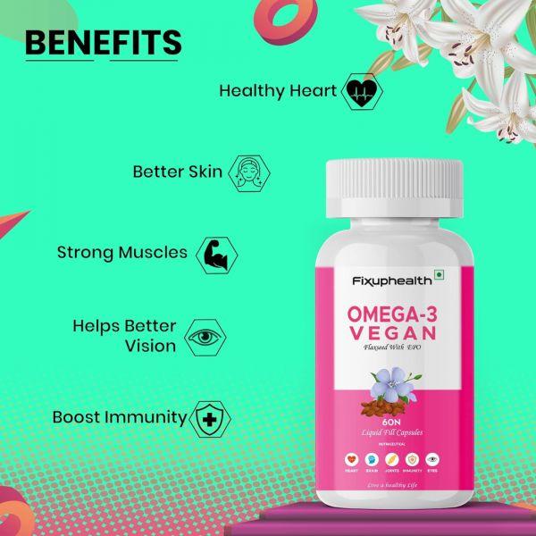 Fixuphealth Omega 3 Vegan Capsules, 60caps