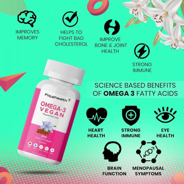 Fixuphealth Omega 3 Vegan Capsules, 60caps