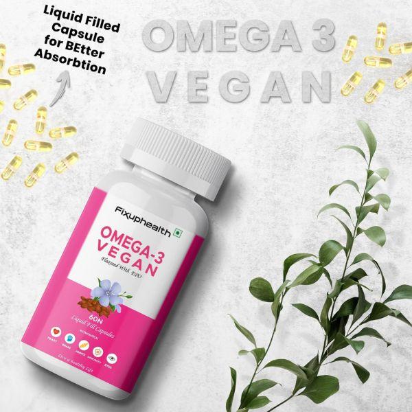 Fixuphealth Omega 3 Vegan Capsules, 60caps