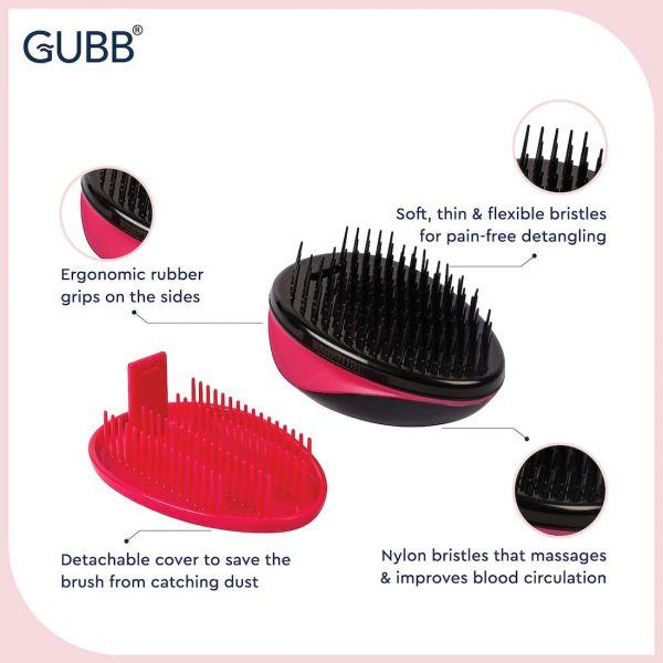 Gubb Tangle Eraser Hair Brush, 1pc