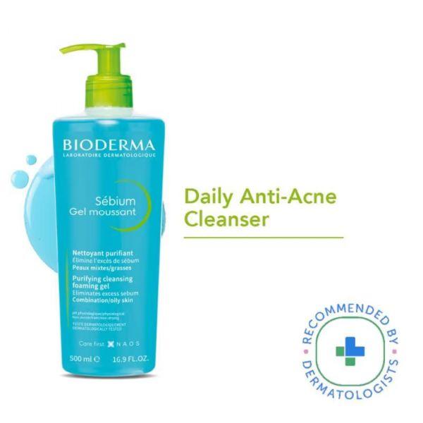 Bioderma Cleanser Sebium Gel Moussant, 500ml