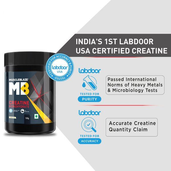 MuscleBlaze Creatine Monohydrate Unflavoured, 100gm