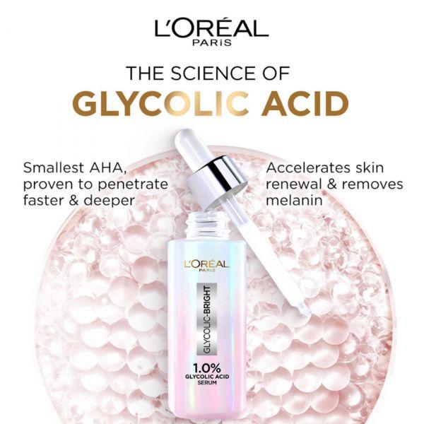 L'Oreal Paris Glyco Bright Glycolic Acid Serum, 15ml