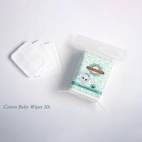 Cottsberry Cotton Baby Wipes (Dry), 50pcs