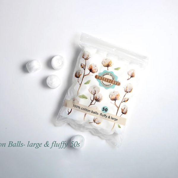 Cottsberry Fluffy Large Cotton Balls, 50pcs