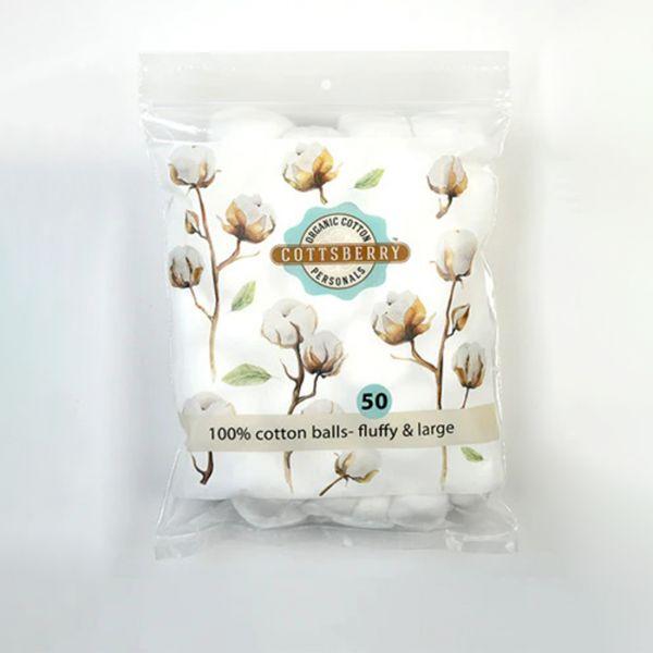 Cottsberry Fluffy Large Cotton Balls, 50pcs