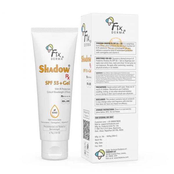 Fixderma Shadow Rx SPF 55+ Gel, 75gm