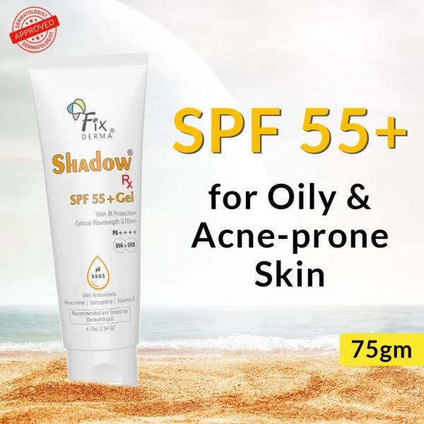 Fixderma Shadow Rx SPF 55+ Gel, 75gm