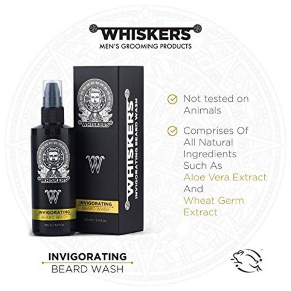 Whiskers Invigorating Beard Wash, 100ml