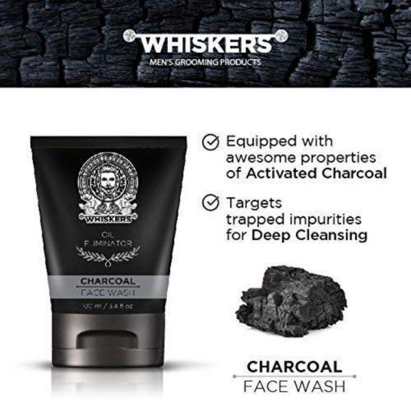 Whiskers Charcoal Face Wash, 100ml