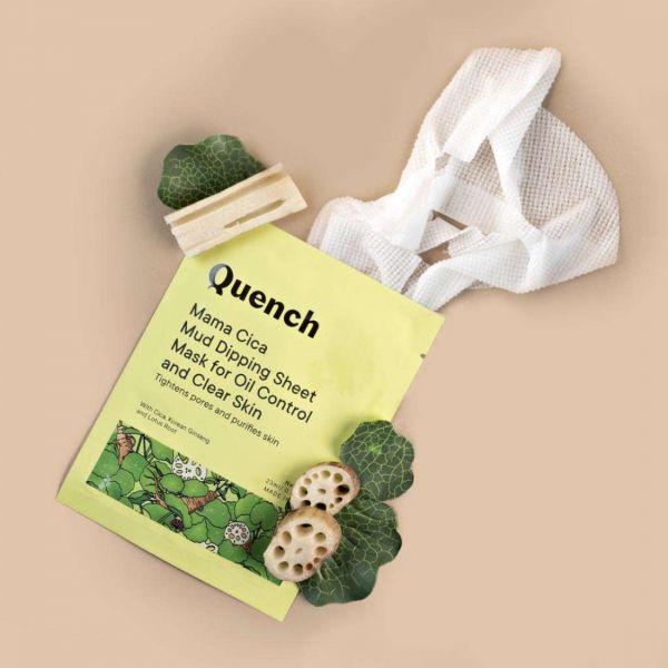 Quench Mama Cica Mud Dipping Sheet Mask for Oil Control and Clear Skin, 23ml