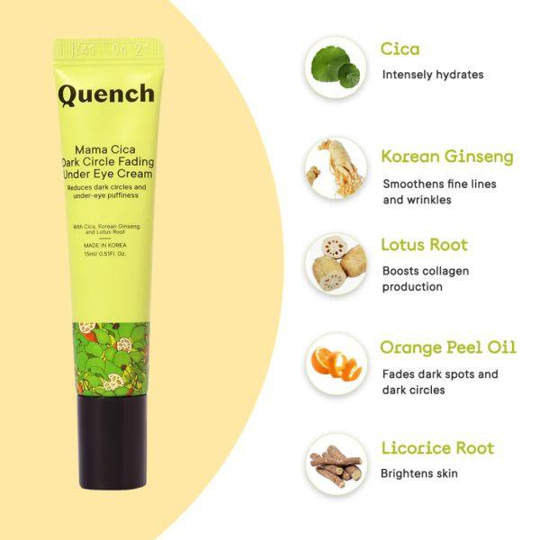 Quench Mama Cica Dark Circle Fading Under Eye Cream, 15ml