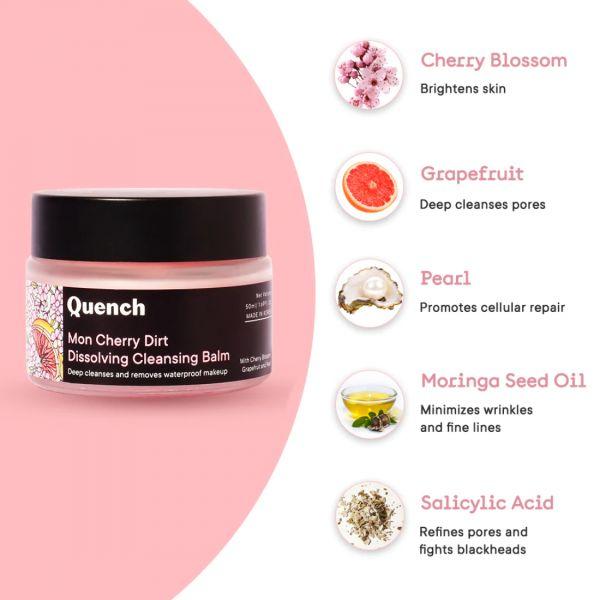 Quench Mon Cherry Dirt Dissolving Cleansing Balm, 50ml