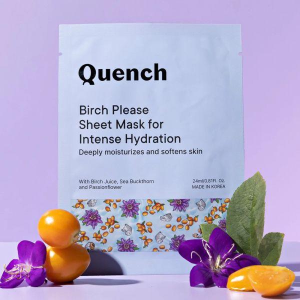 Quench Birch Please Sheet Mask for Intense Hydration, 24ml