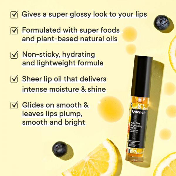 Quench Yuzu Fine Brightening Lip Oil, 5ml