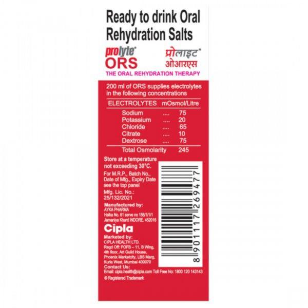 Cipla Prolyte Ors (Mixed Fruit), 200ml