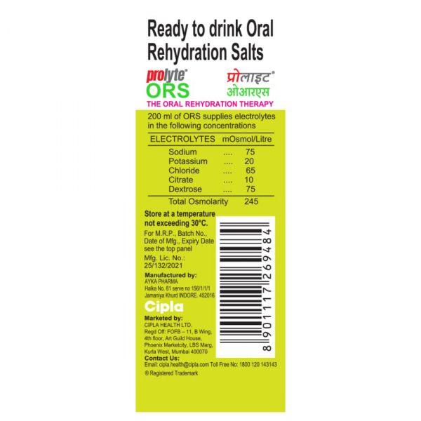 Cipla Prolyte Ors (Nimbu Paani), 200ml