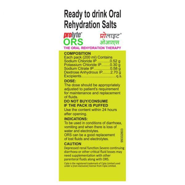 Cipla Prolyte Ors (Nimbu Paani), 200ml