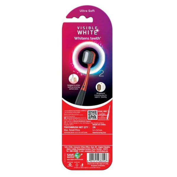 Colgate Visible White O2 Toothbrush, 2pcs