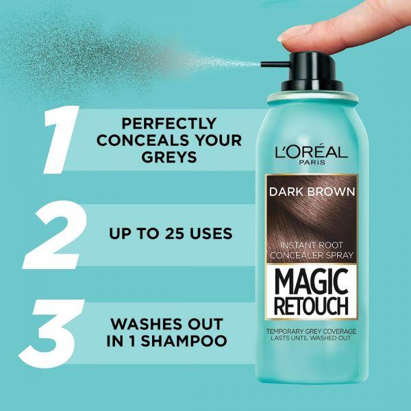 L'Oreal Paris Magic Retouch Spray (Dark Brown), 75ml